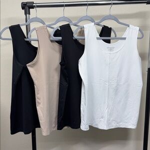 Chico's Black, Tan, and White Tanks (4)